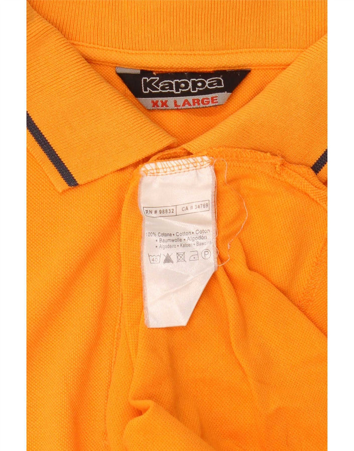 Męska koszulka polo Kappa 2XL Pomarańczowa, bawełniana