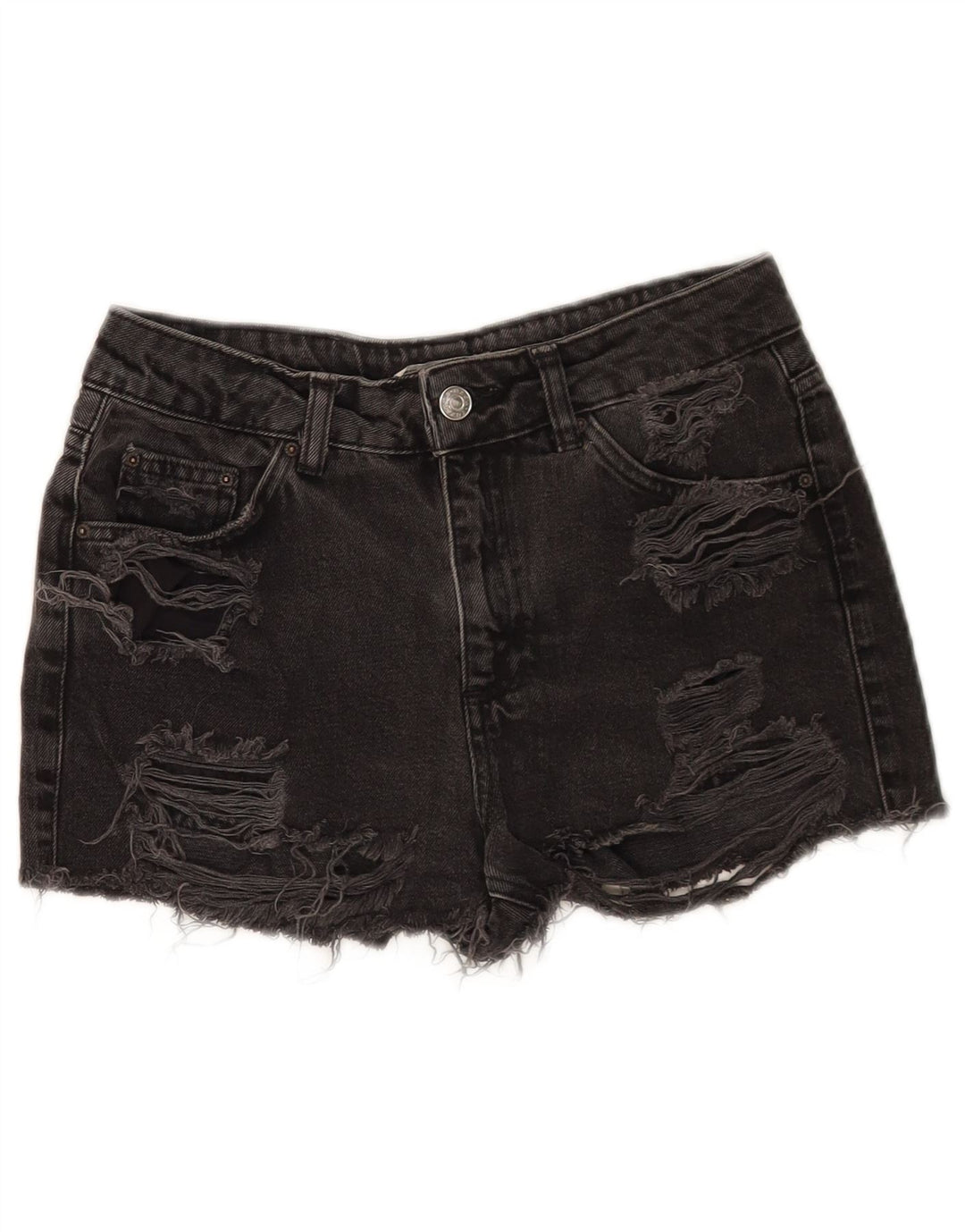 Damskie spodenki jeansowe Topshop w trudnej sytuacji W26, małe, czarne, bawełniane