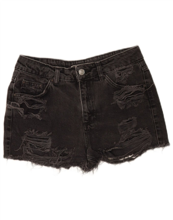 Damskie spodenki jeansowe Topshop w trudnej sytuacji W26, małe, czarne, bawełniane