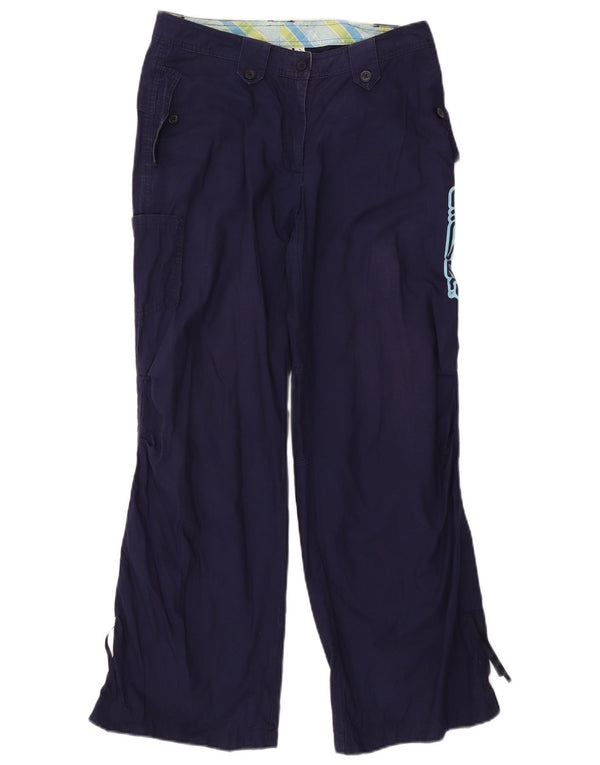 Spodnie damskie Ellesse Straight Cargo UK 10 Small W27 L30 Granatowa bawełna