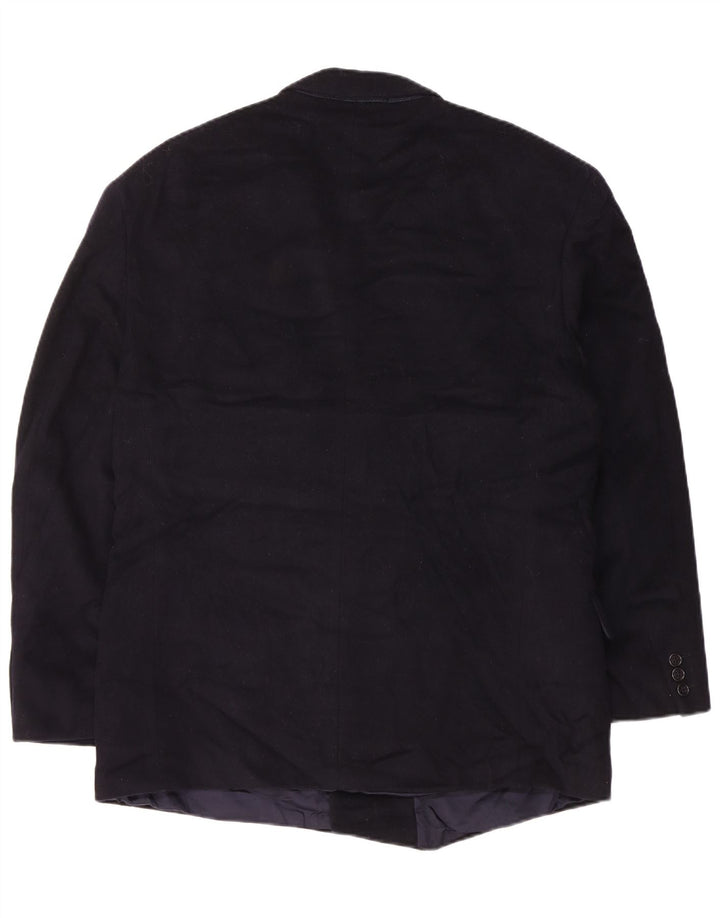 Męska marynarka dwurzędowa Hugo Boss EU 48 Średni granatowy wełniany