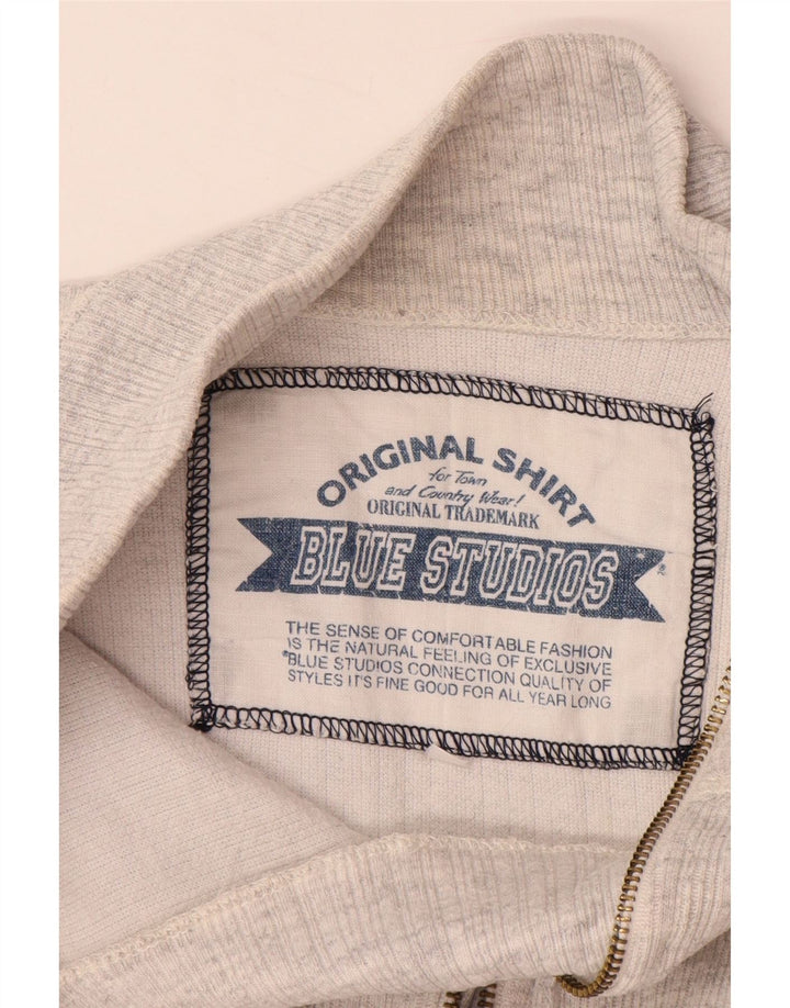 Sweter damski VINTAGE z zamkiem błyskawicznym UK 18 XL, szary