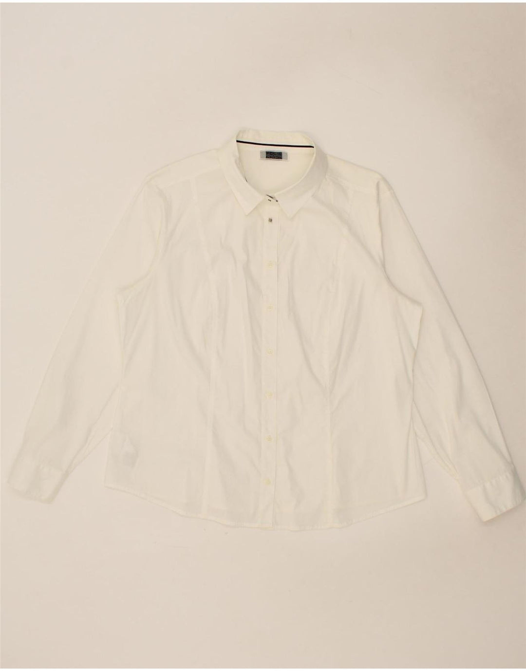 PERTE BY KRIZIA Womens Shirt UK 20 2XL White Cotton Vintage Perte by Krizia and Second-Hand Perte by Krizia from Messina Hembry 