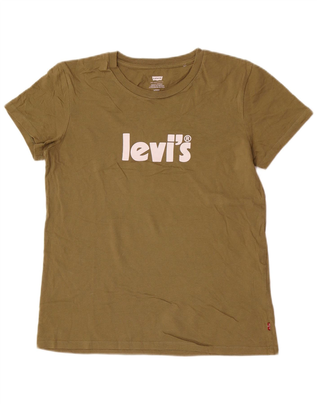Męski T-shirt z grafiką Levi's, mały, bawełniany khaki
