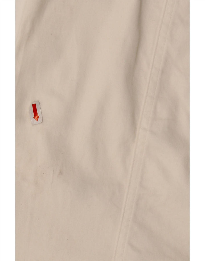 MOSCHINO Damska spódnica w kształcie litery A z wysokim stanem UK 14 W30 L23 Biała bawełna