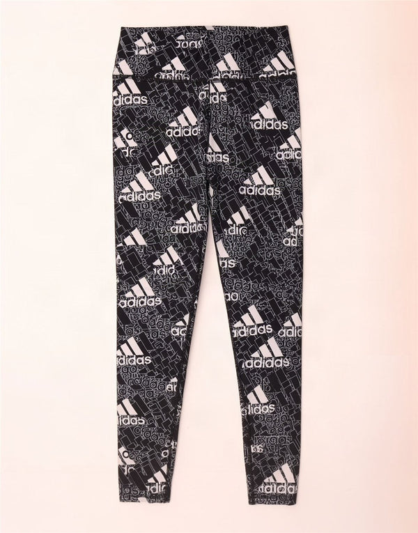 Damskie legginsy Adidas Graphic UK 12/14 Średni czarny poliester