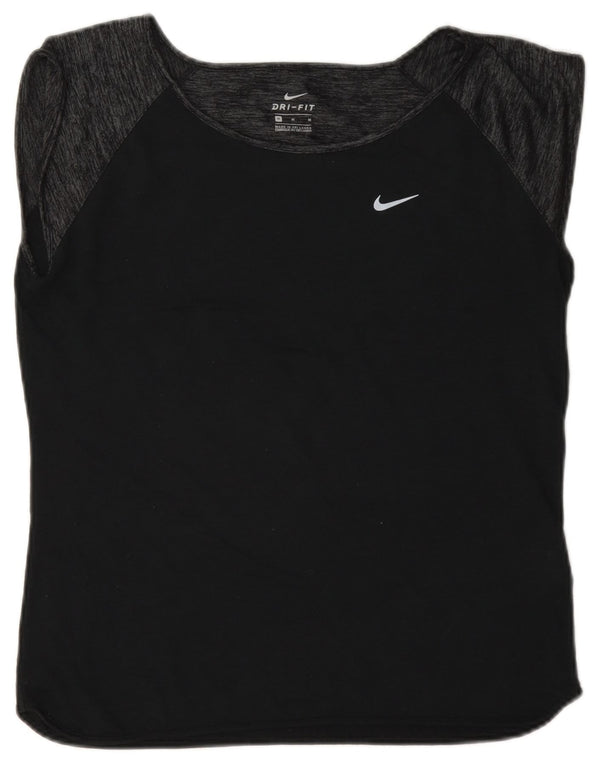 T-shirt damski Nike Dri Fit Top UK 14 Średni granatowy, wełniany blok kolorów