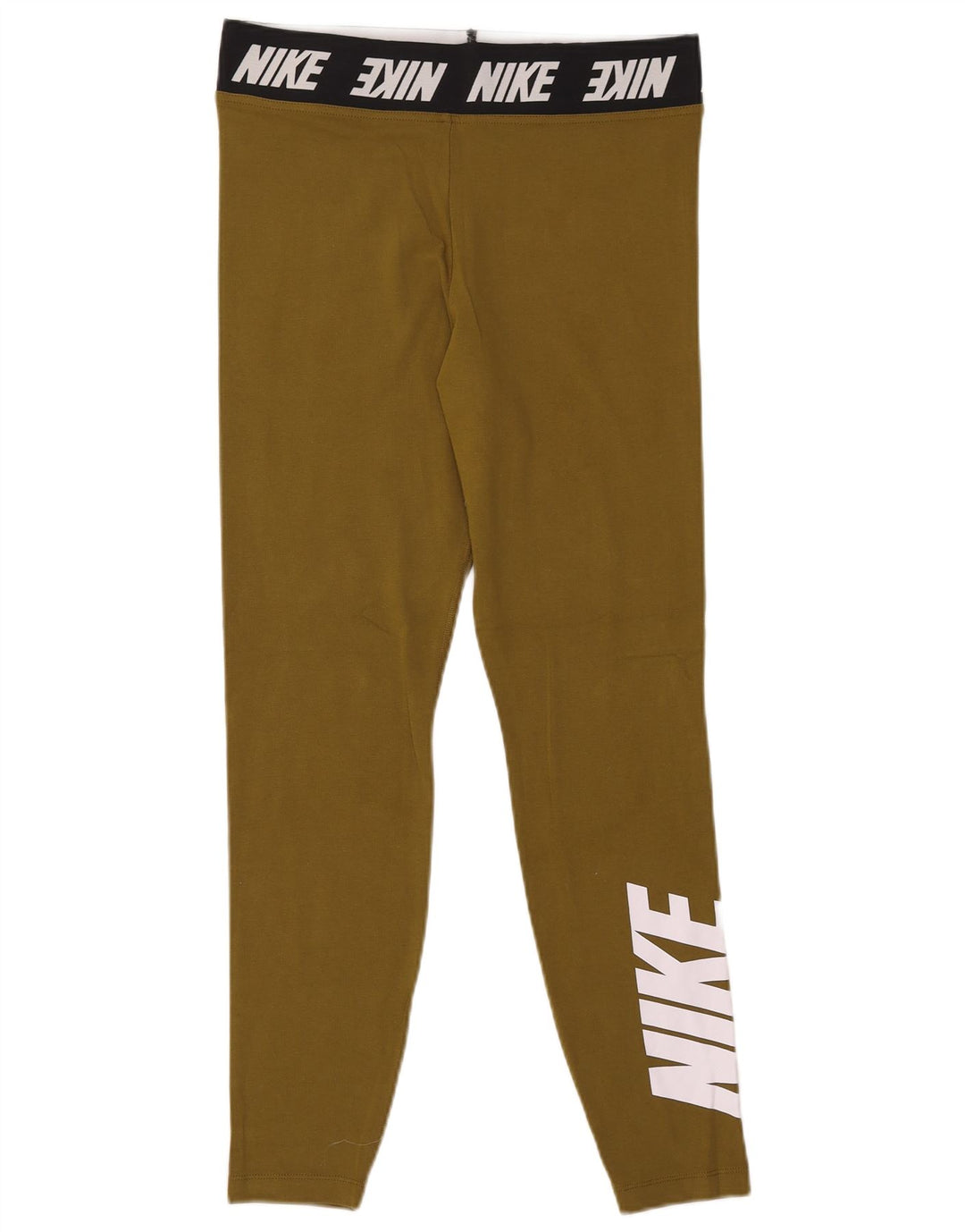 Damskie legginsy Nike Graphic UK 14, duże, bawełniane w kolorze khaki