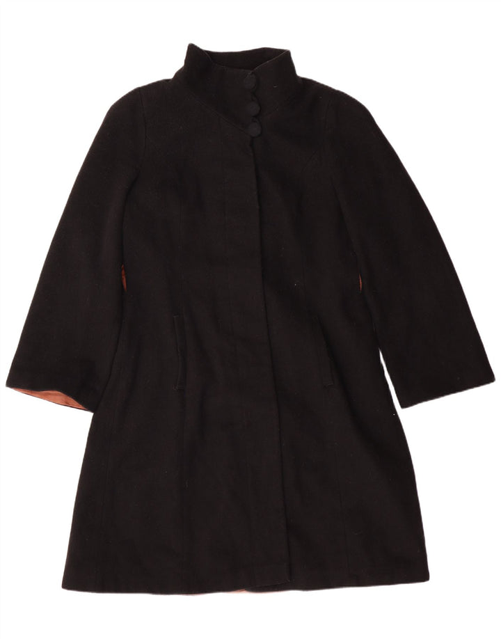 LAURA ASHLEY Płaszcz damski UK 12, średnia czarna wełna