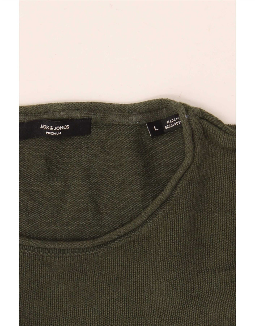 Męski sweter Jack & Jones z okrągłym dekoltem, duży, zielony