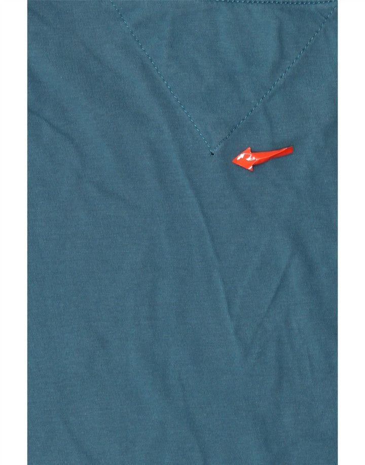 Męski T-shirt z grafiką Tommy Hilfiger, mały, niebieski, bawełniany