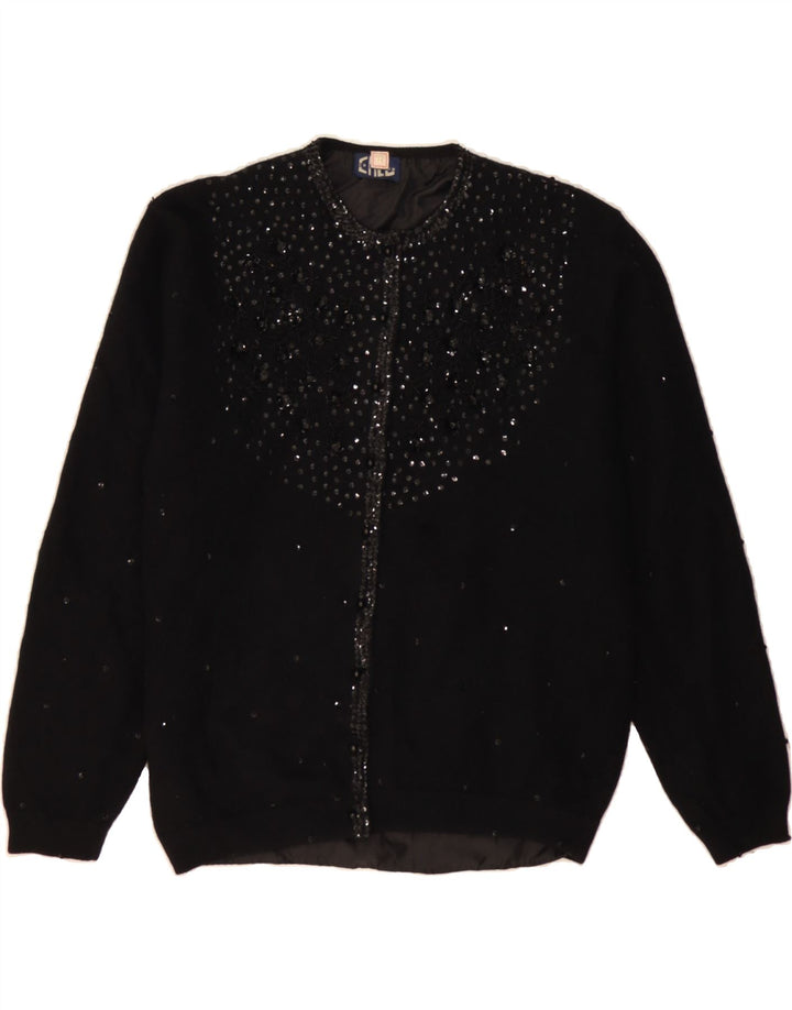 CREATION Womens Cardigan Sweater UK 18 XL Black Vintage Creation and Second-Hand Creation from Messina Hembry 