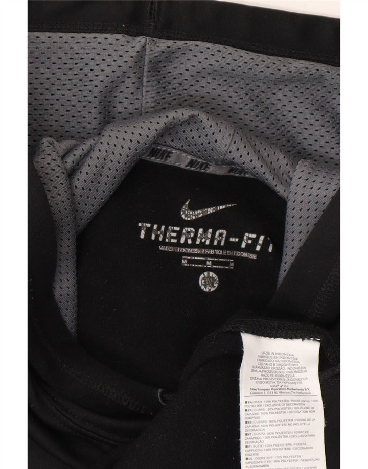 Męska bluza z kapturem Nike Therma-Fit, średni czarny poliester