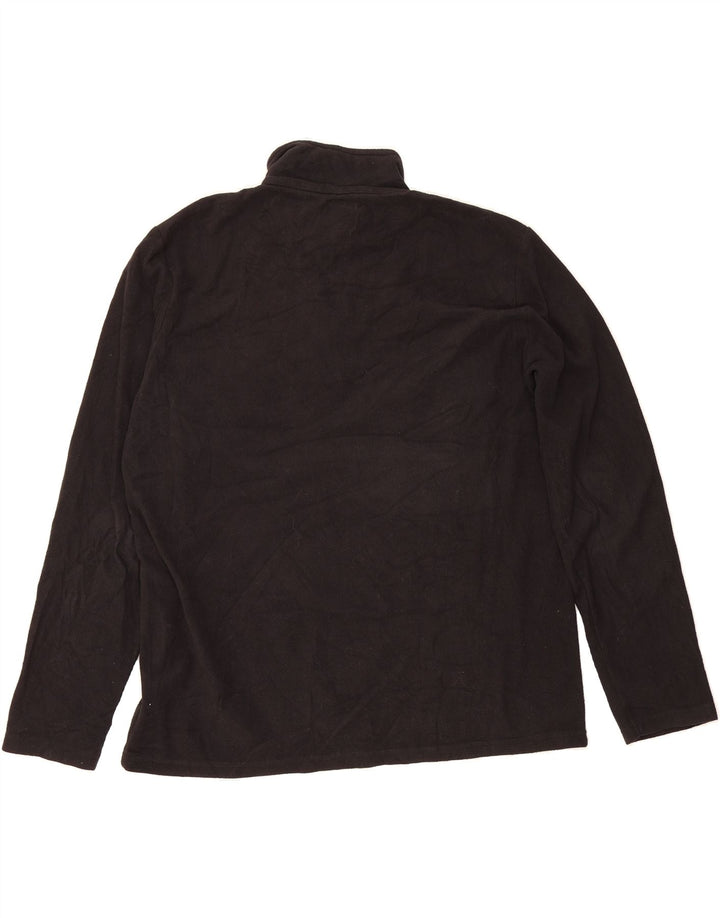 MOUNTAIN WAREHOUSE Mens Zip Neck Fleece Jumper Large Black Vintage Mountain Warehouse and Second-Hand Mountain Warehouse from Messina Hembry 