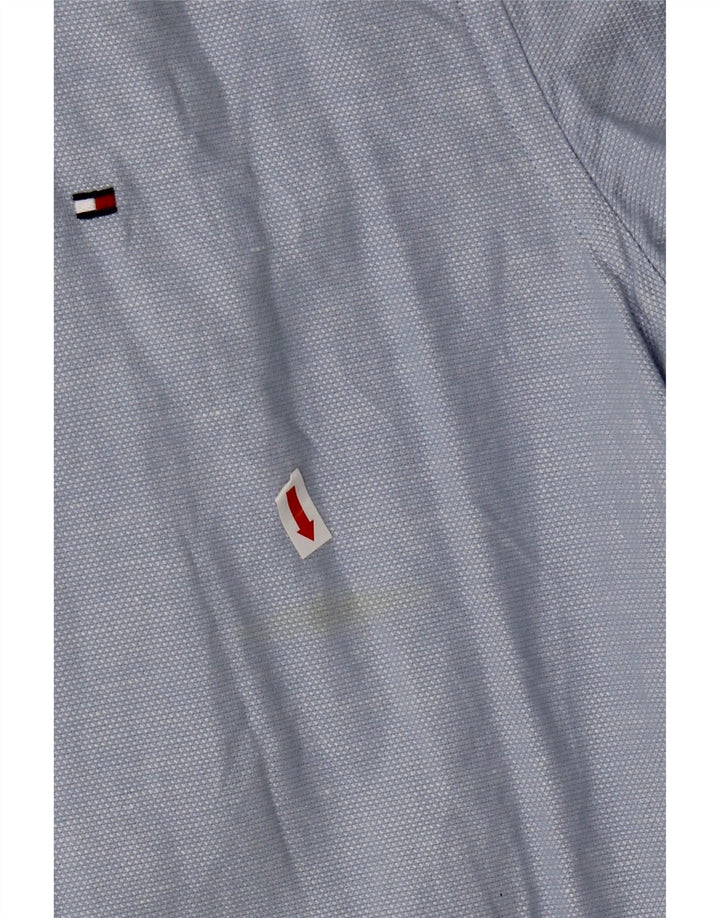 Męska koszula z krótkim rękawem TOMMY HILFIGER XL, niebieska, bawełniana