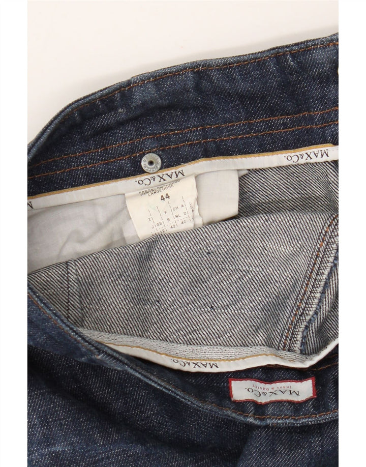 Damskie proste dżinsy Max & Co. UK 12 Medium W30 L28 Niebieskie, bawełniane