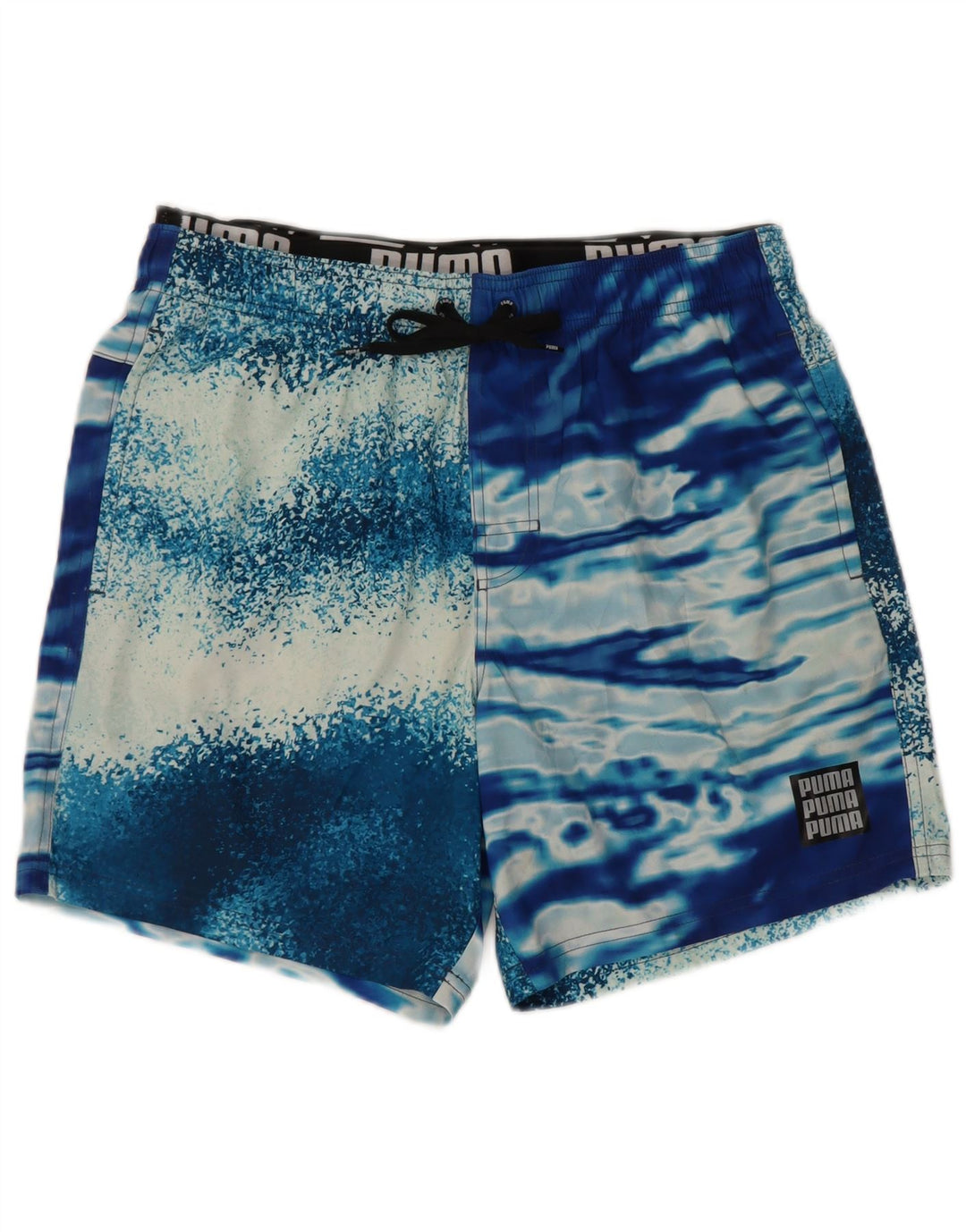 Męskie spodenki kąpielowe Puma, średni niebieski, poliester Tie Dye