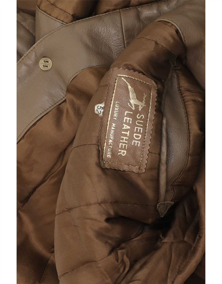 Vintage męska skórzana kurtka wojskowa IT 52 XL brązowa