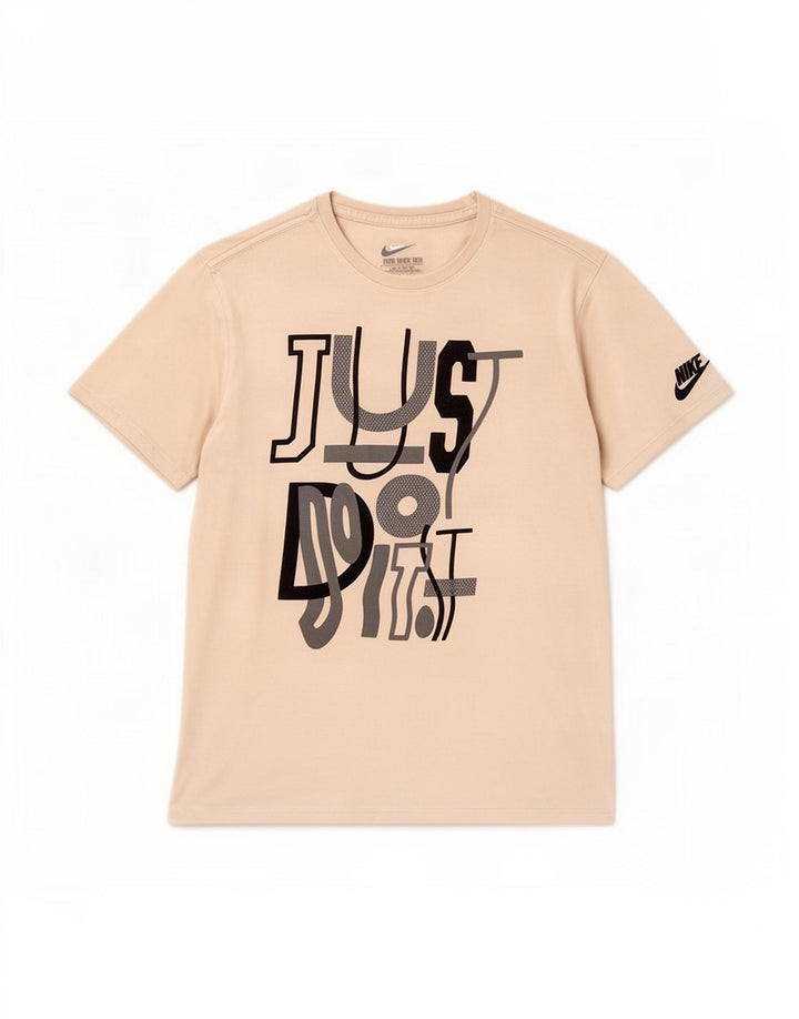 Męski T-shirt Nike o sportowym kroju z grafiką, średnioszary, bawełniany