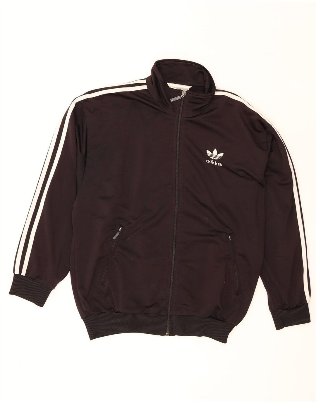 Adidas Męska kurtka dresowa UK 34/36 Mały czarny poliester