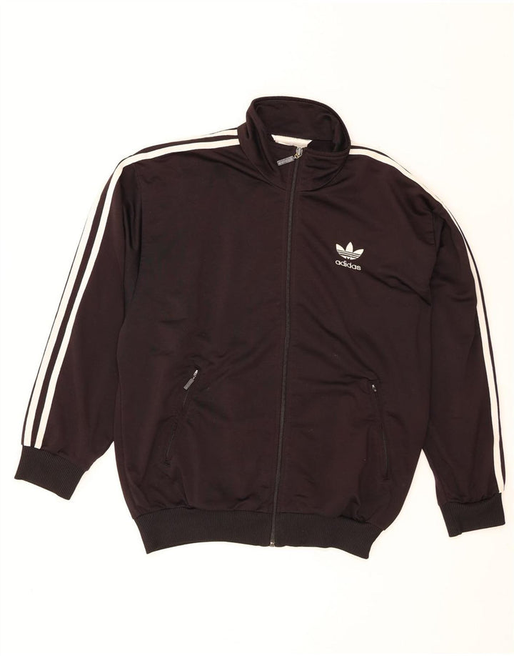 Adidas Męska kurtka dresowa UK 34/36 Mały czarny poliester