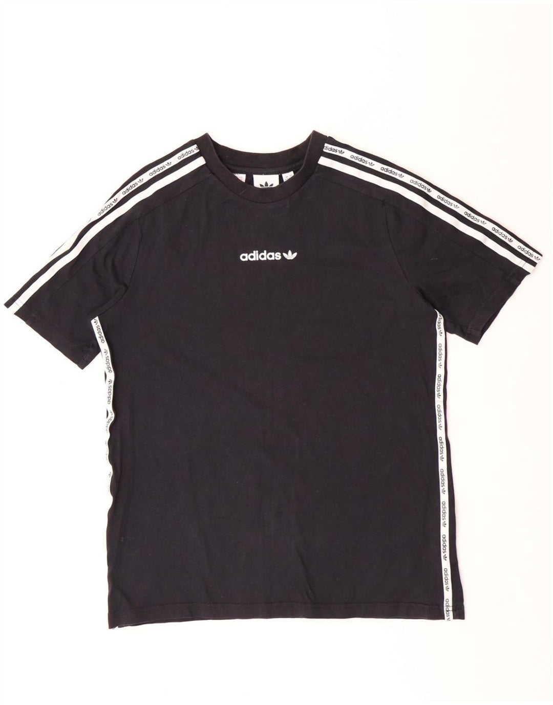 Chłopięcy T-shirt z grafiką ADIDAS, 13-14 lat, czarna bawełna