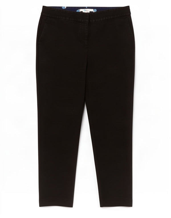 Spodnie damskie Boden o kroju slim fit UK 12 Medium W28 L24 Czarna bawełna