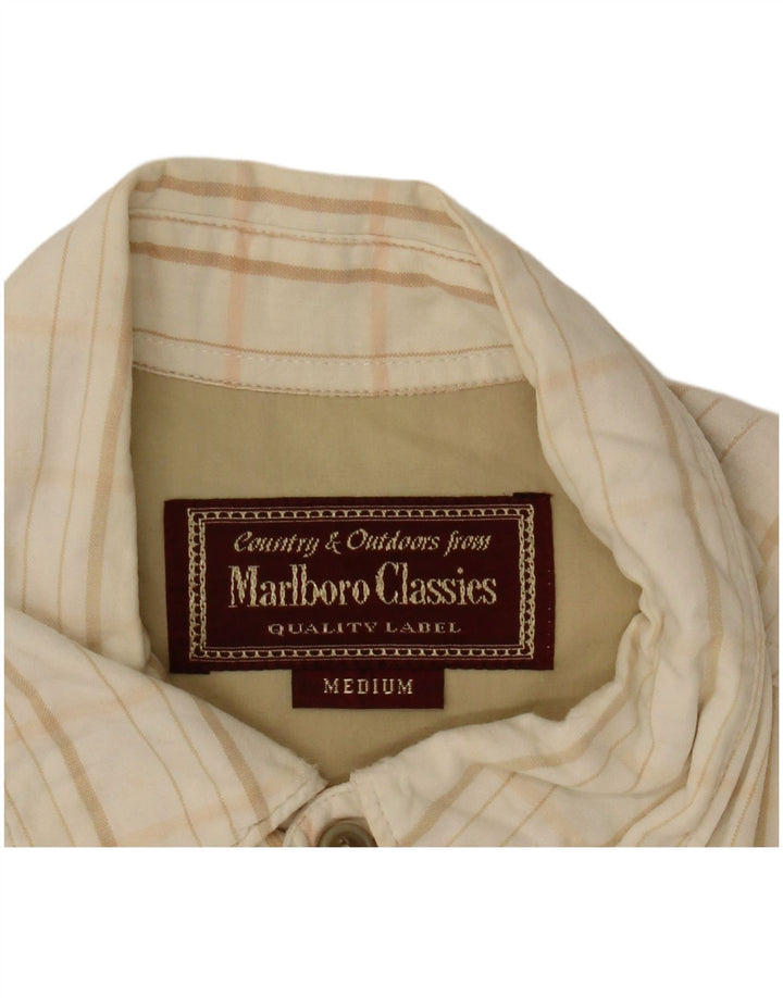 Koszula męska Marlboro Classics w średnią beżową kratkę