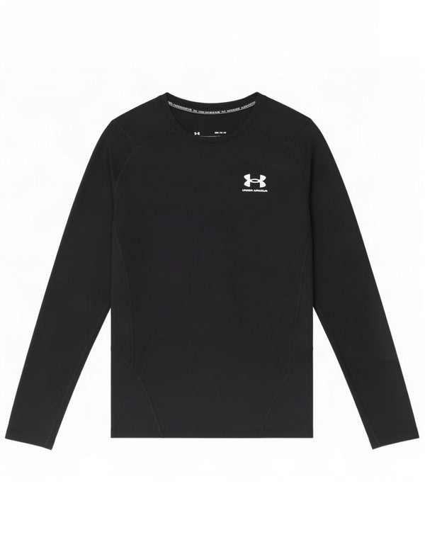 Męski top kompresyjny Under Armour z długim rękawem, średni czarny