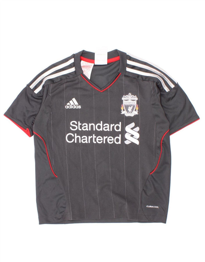 Chłopięca koszulka z grafiką Adidas Liverpool Graphic Top 5-6 lat Szary poliester