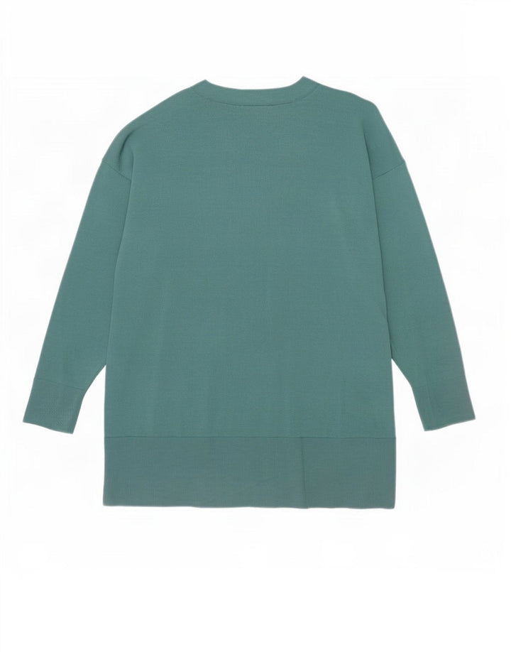 Damski sweter oversize Massimo Dutti UK 10 Small, zielony, wiskozowy