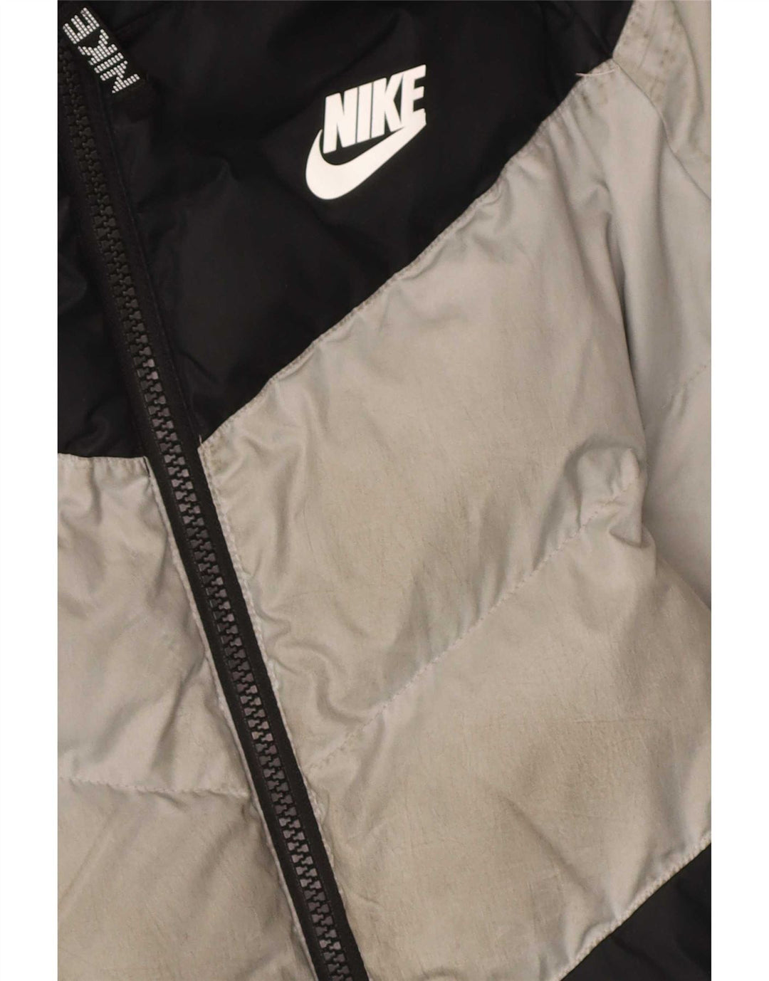 Chłopięca wyściełana kurtka z kapturem i kapturem Nike 12-13 lat, duża, czarna, z blokami kolorów