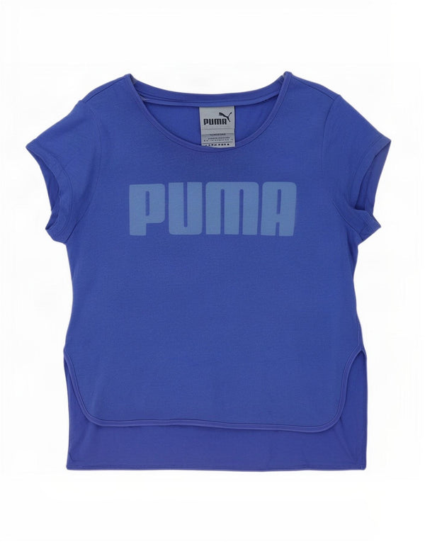 Damska koszulka z grafiką Puma Top UK 18 XL niebieska