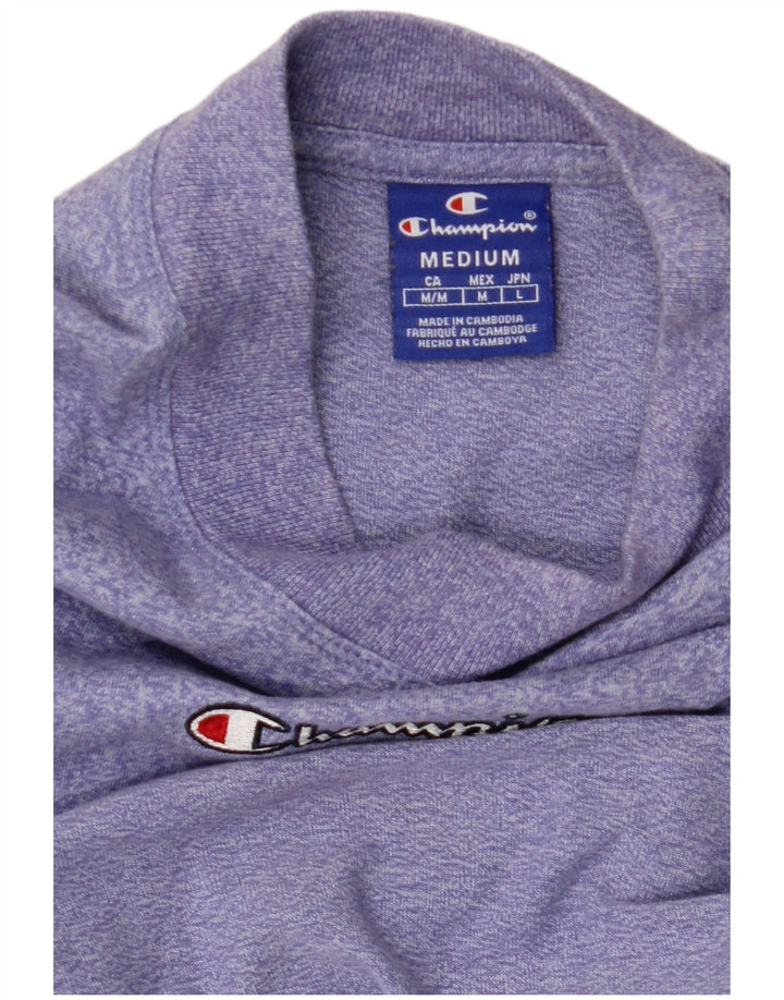 Damska koszulka graficzna CHAMPION Top UK 12 Średni Fioletowy Nakrapiany