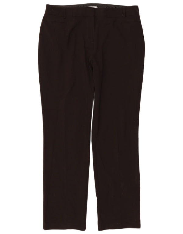 Proste spodnie damskie Marks & Spencer UK 14 Medium W34 L29 brązowe