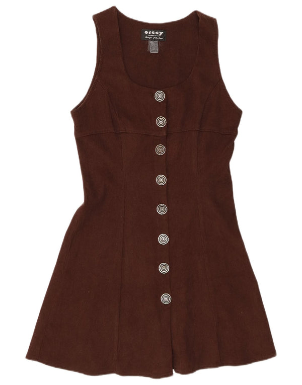 Damska sukienka o linii A bez rękawów ORSAY UK 8 Small Brązowa wiskoza