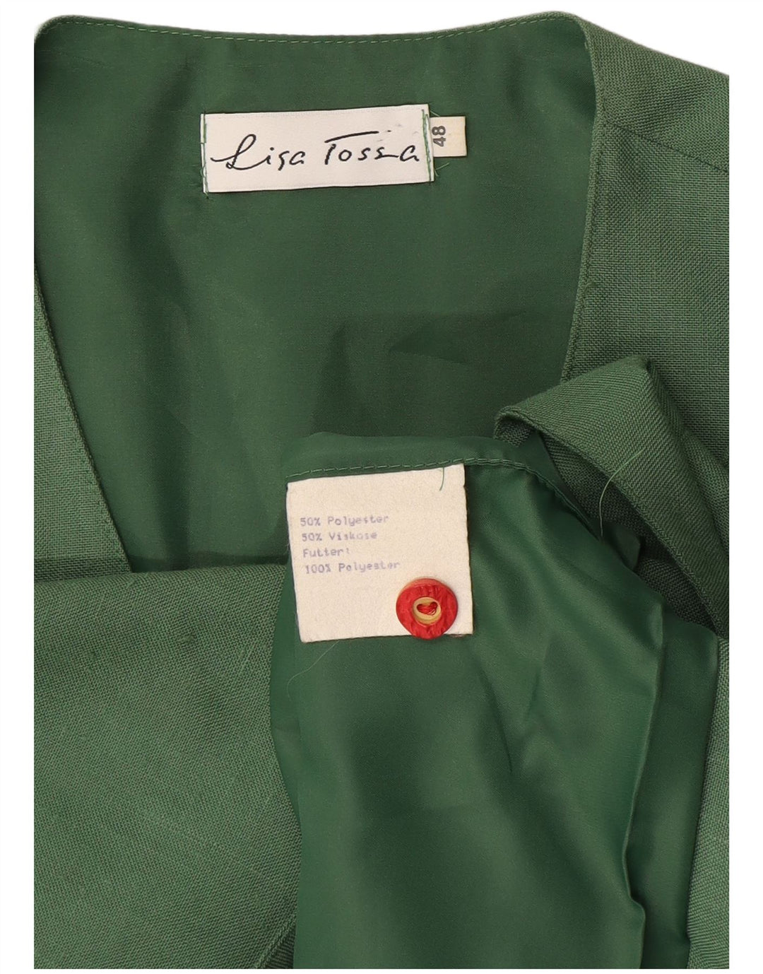 Kamizelka damska Vintage IT 48 XL Zielony poliester