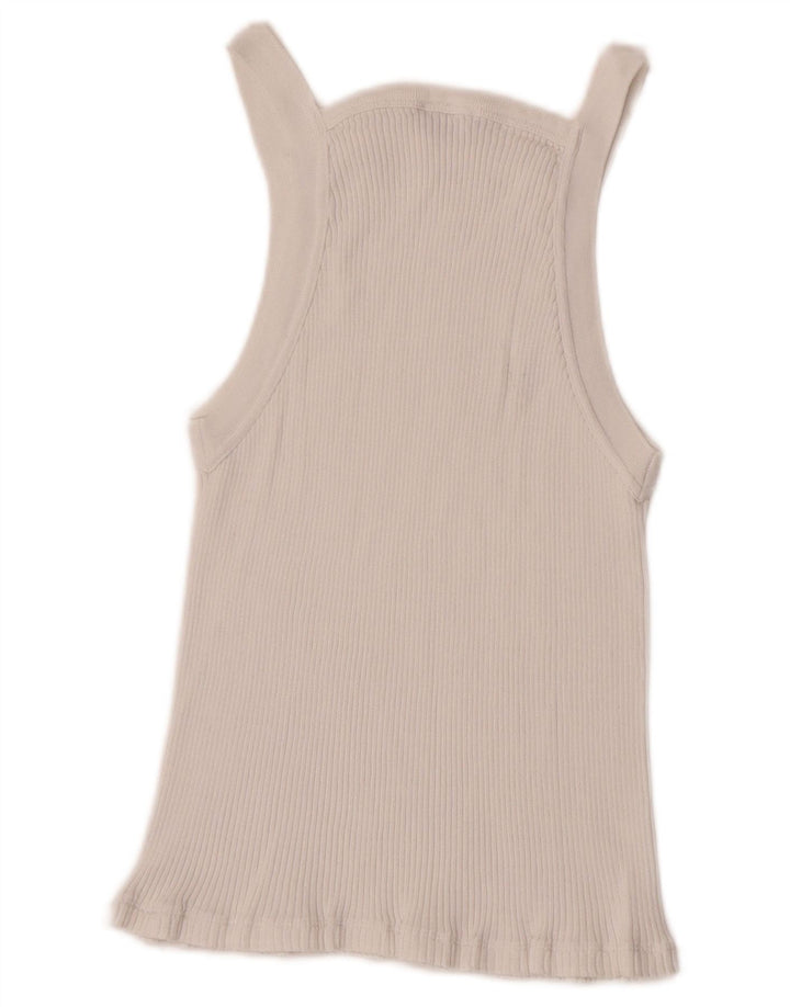 Damski krótki top Massimo Dutti UK 14, duży, biały