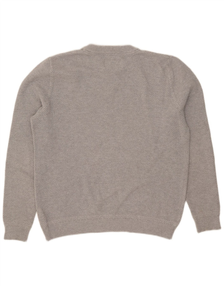 Męski sweter z okrągłym dekoltem Jack Wills, duży, szary, bawełniany
