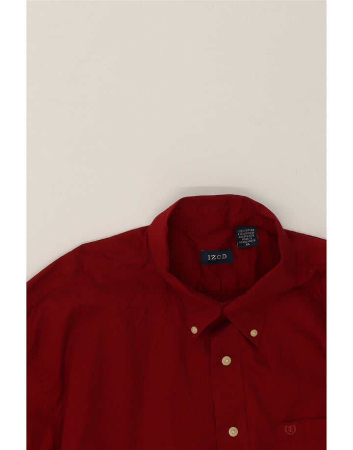IZOD Mens Shirt XL Red Cotton Vintage Izod and Second-Hand Izod from Messina Hembry 