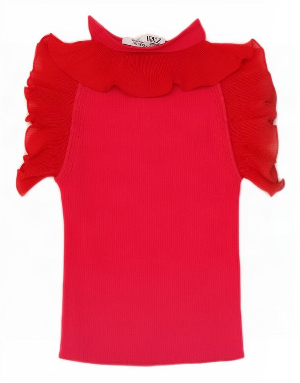 Damska bluzka z odkrytymi ramionami Zara UK 8 Small Pink Wiskoza