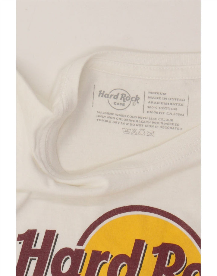 T-shirt damski HARD ROCK CAFE Copenhagen Graphic Top UK 12 Średni biały