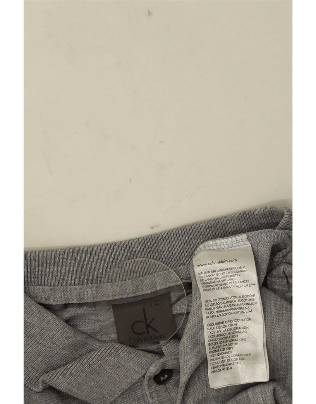 Męska koszulka polo Calvin Klein, średnioszara, bawełniana