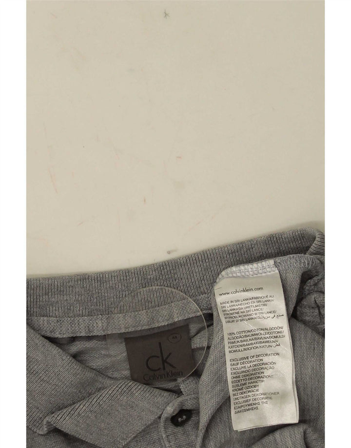 Męska koszulka polo Calvin Klein, średnioszara, bawełniana