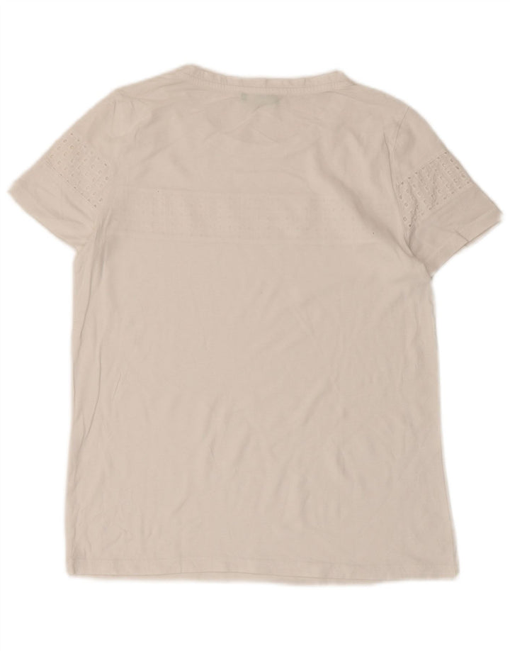 T-shirt damski Benetton Top UK 10, mały, biały