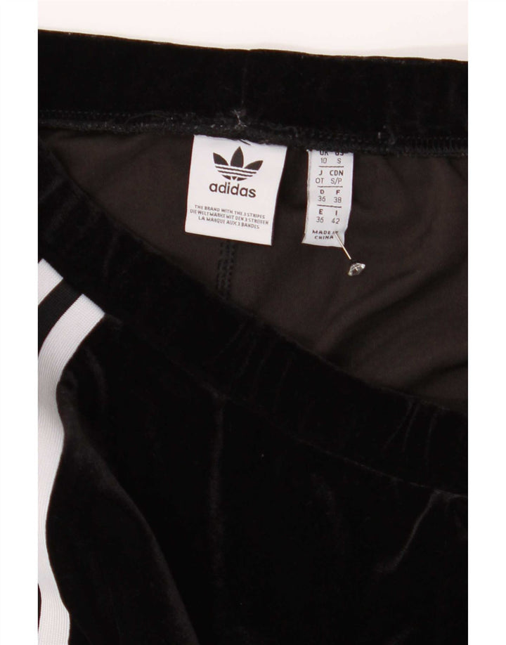 Legginsy Adidas Damskie welurowe UK 10 Małe Czarne