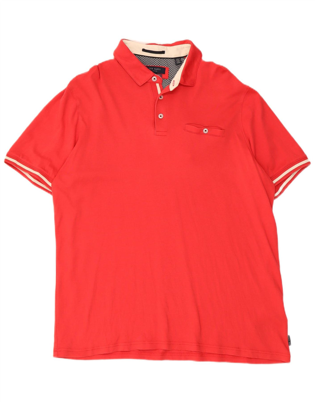 Męska koszulka polo Ted Baker, rozmiar 5 XL, czerwona, bawełniana