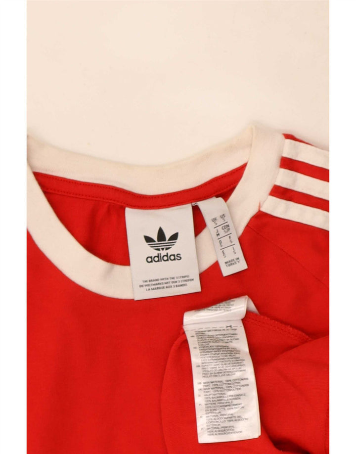 Adidas Męska Koszulka Top Mała Czerwona Bawełna