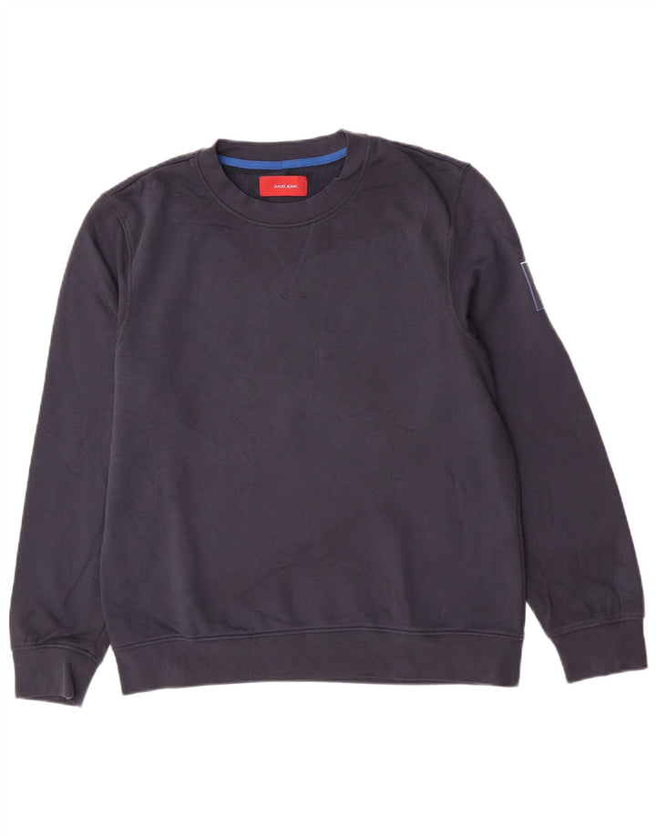 Męska bluza Gaudi, sweter, średni granatowy, bawełniany