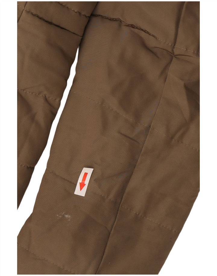 Damska kurtka z kapturem i wyściełaną tkaniną Sherpa Zara UK 10, mała, khaki, poliester